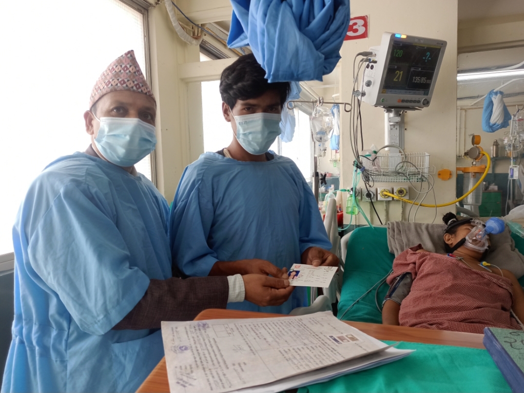 क्यान्सर पिडित महिलालाई अस्पतालमै नागरिकता
