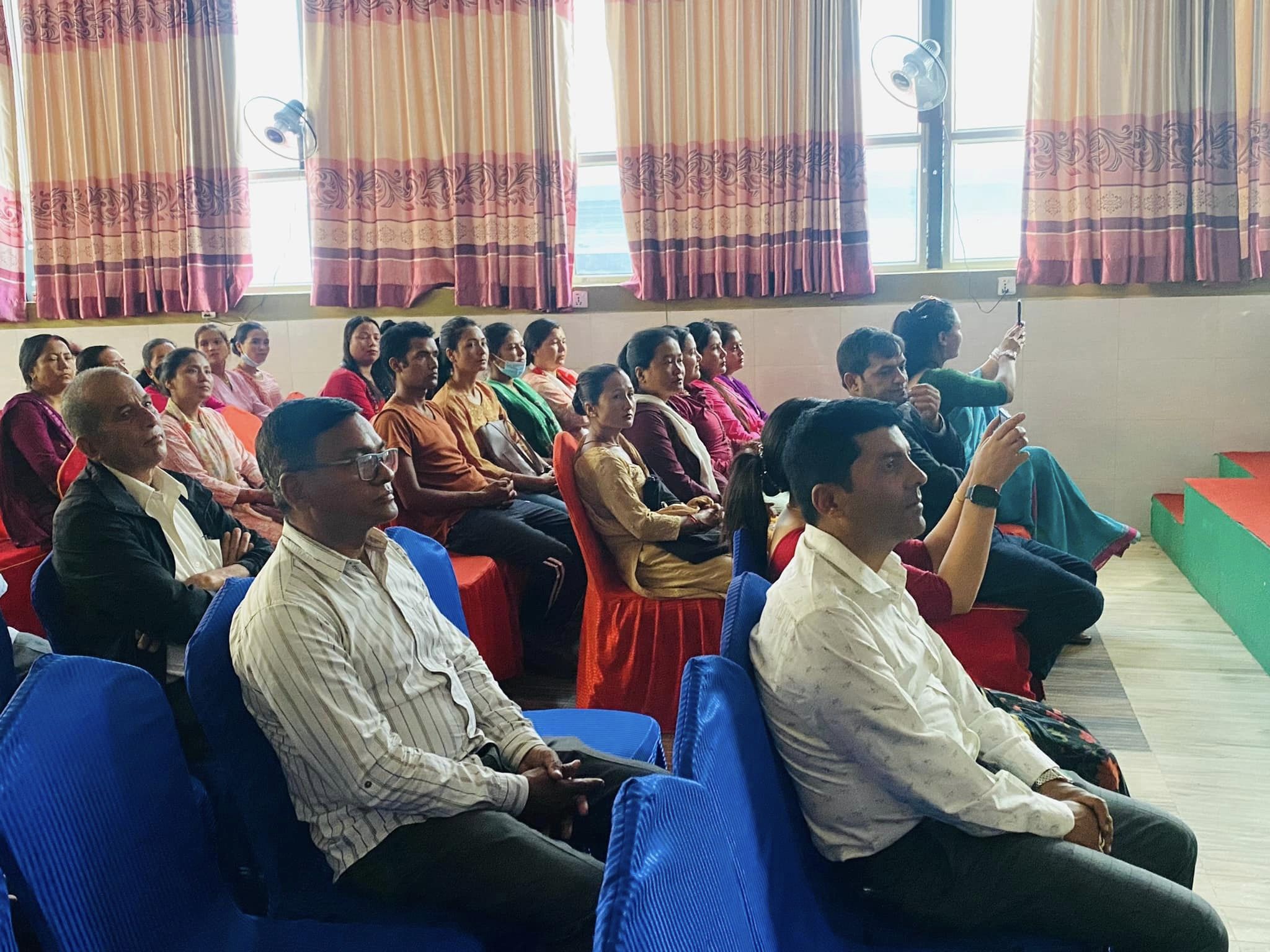 मेलमिलाप सम्वन्धि तालिम शुरु
