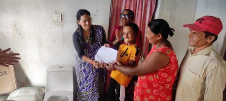 अपाङ्गता भएकालाई सहायता  सामाग्री सहयोग