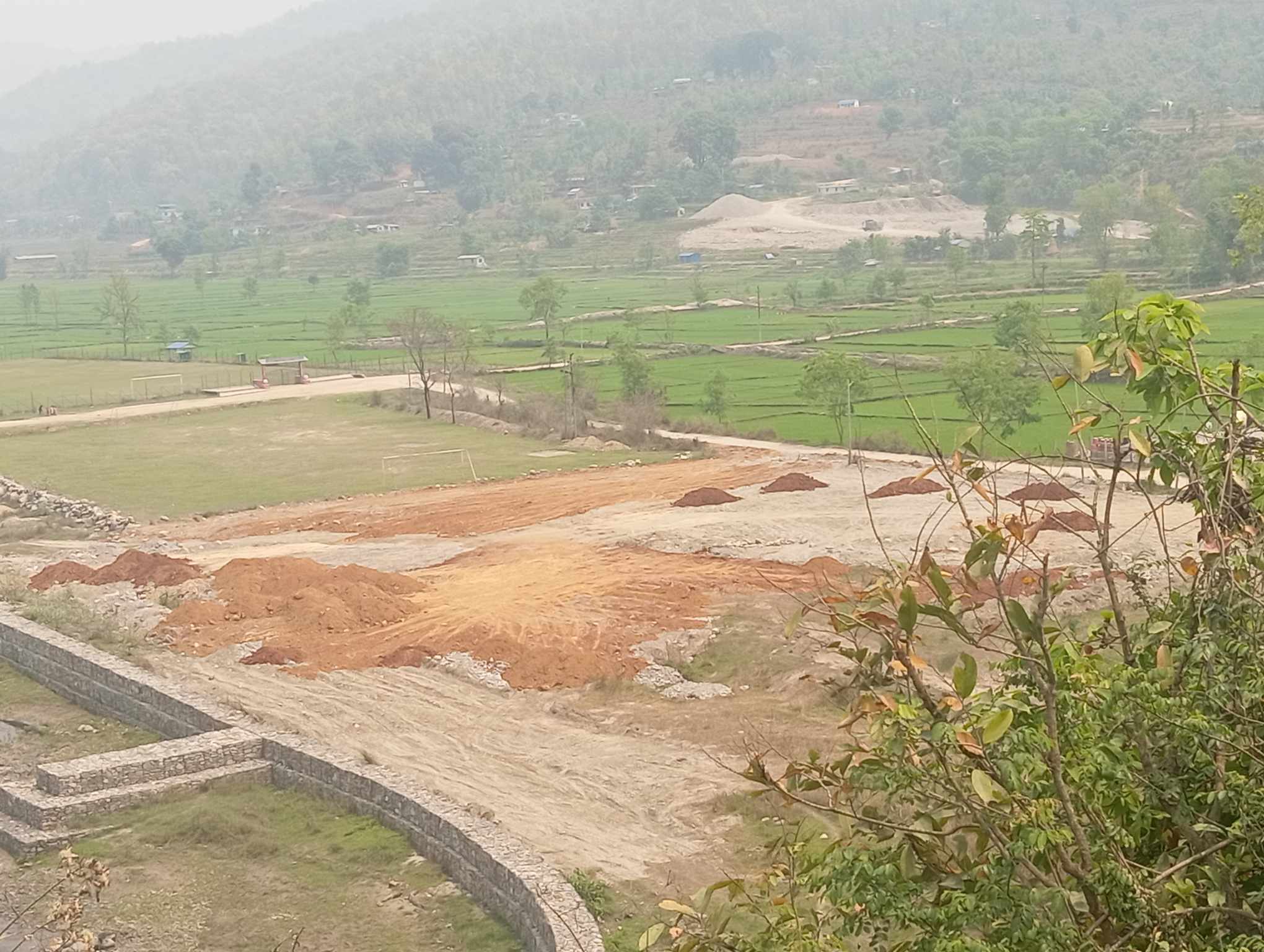 छेवेटारमा क्रिकेट मैदान निर्माण शुरु