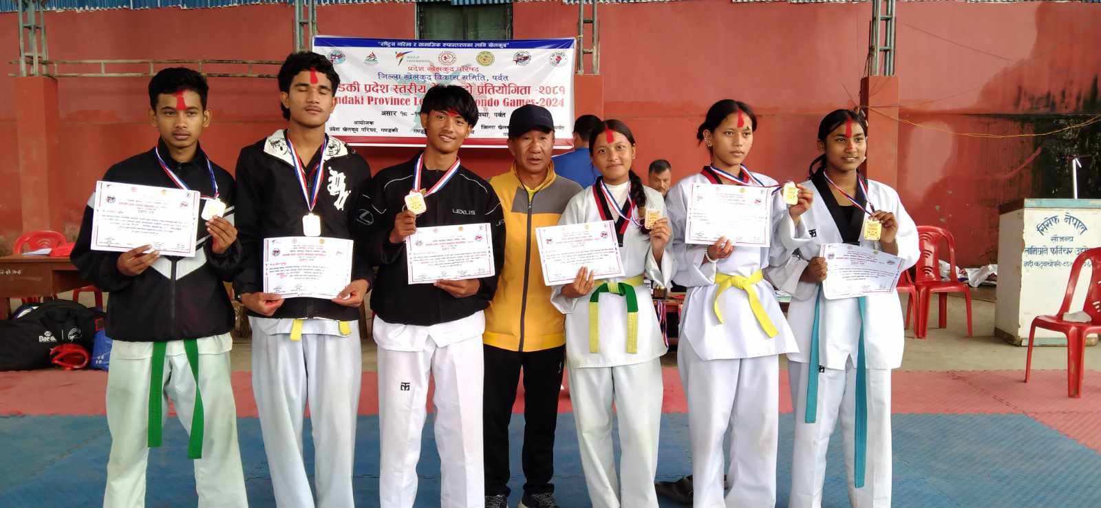 तेक्वान्दोमा गोरखालाई ६ पदक
