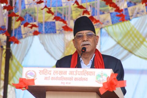 बुढीगण्डकी आयोजना अघि बढाउन पहल भइरहेको छ ः प्रचण्ड