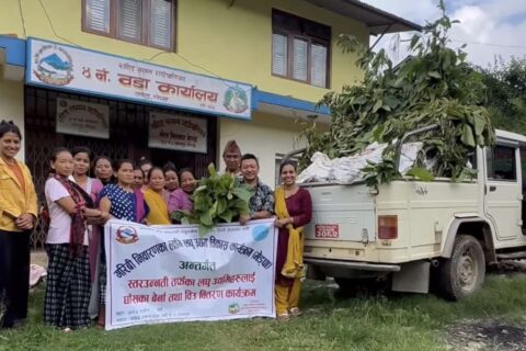 शहिद लखनका ६० जना किसानलाई घाँसका बेर्ना तथा विउ वितरण